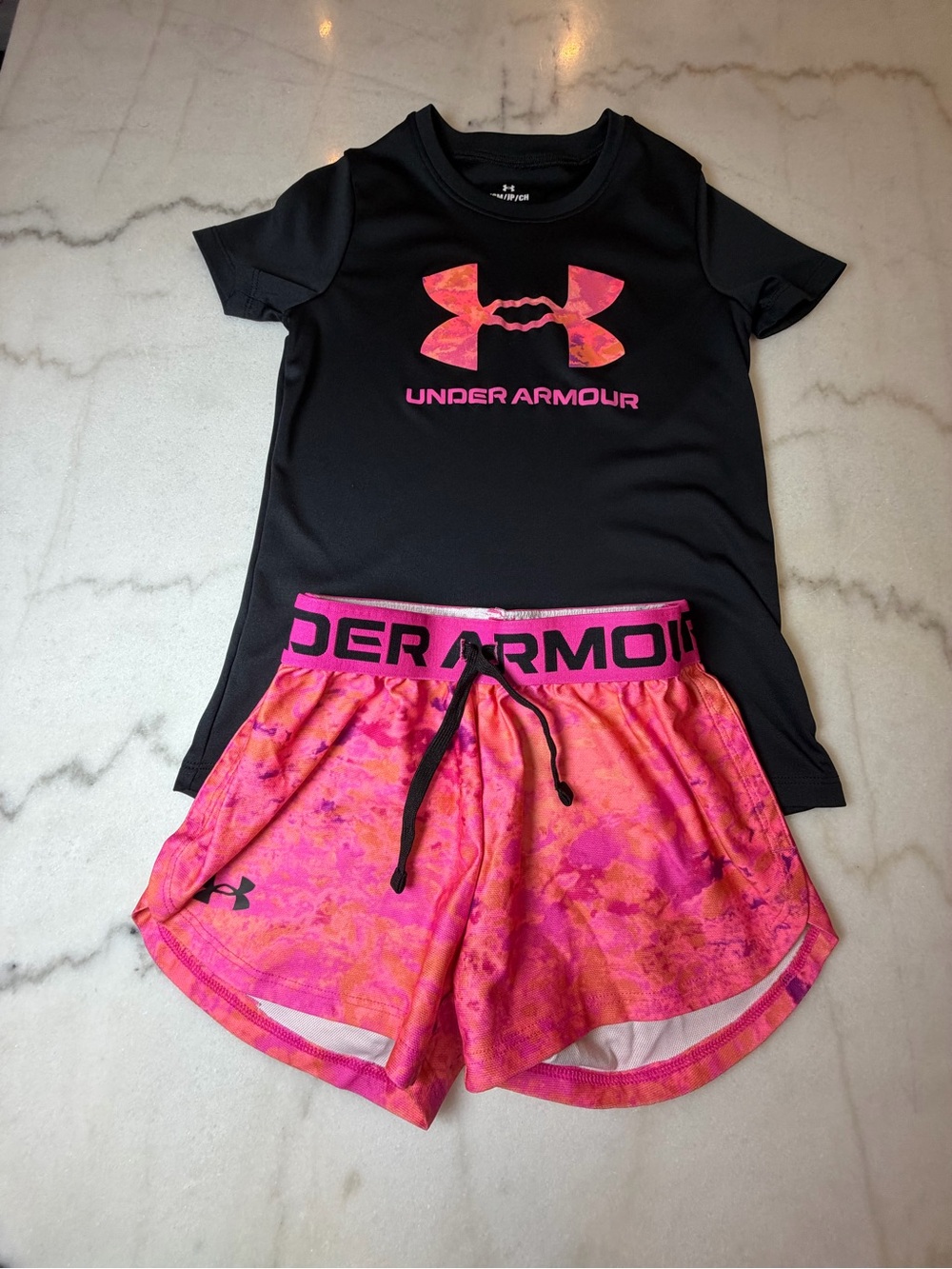 Under Armour Black Performance Tee with White Logo